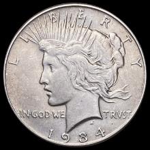 1934 Silver Peace Dollar NEARLY UNCIRCULATED