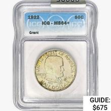 1922 Grant Half Dollar ICG MS64+