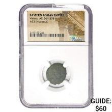 East Roman Valens, AD 364-378 AE3 Nummus NGC