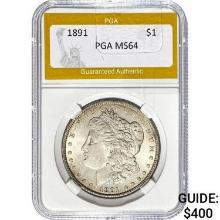 1891 Morgan Silver Dollar PGA MS64
