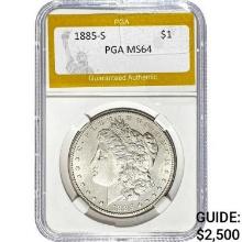 1885-S Morgan Dollar PGA MS64