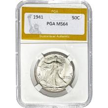 1941 Walking Liberty Half Dollar PGA MS6