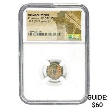 Roman Constans, AD 337-350 AE4 BI Nummus NGC