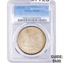 1921-S Morgan Silver Dollar PCGS MS64