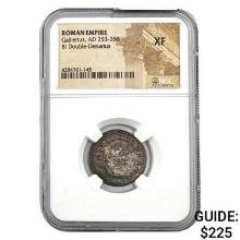 Roman Gallienus, AD 253-268 BI Dbl-Denarius NGC XF