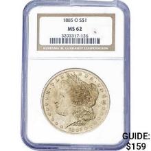 1885-O Morgan Silver Dollar NGC MS62