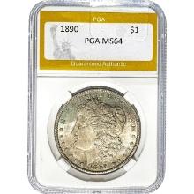 1890 Morgan Silver Dollar PGA MS64