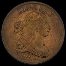 1804 Draped Bust Half Cent CLOSELY UNCIRCULATED