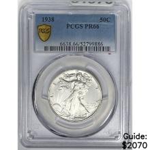 1938 Walking Liberty Half Dollar PCGS PR66 SILVER