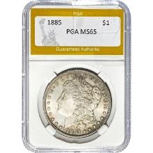 1885 Morgan Silver Dollar PGA MS65