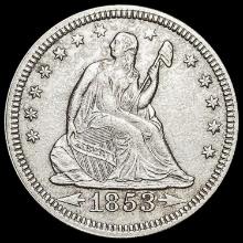1853 Arrows Seated Liberty Quarter CLOSELY UNCIRCULATED