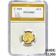 1928 $2.5 Indian Head Gold PGA MS62