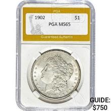 1902 Morgan Silver Dollar PGA MS65
