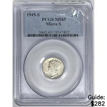 1945-S Mercury Dime PCGS MS65