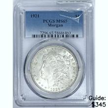 1921 Morgan Dollar PCGS MS65