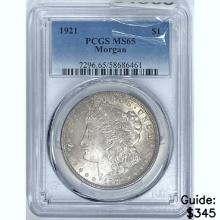 1921 Morgan Dollar PCGS MS65 SILVER