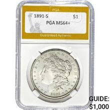 1891-S Morgan Dollar PGA MS64+