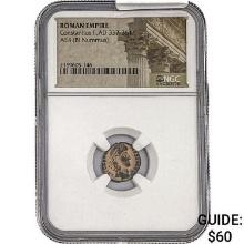 Roman Constantius II, AD 337-361 AE4 BI Nummus NGC