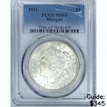 1921 Morgan Dollar PCGS MS65 SILVER