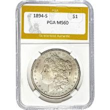 1894-S Morgan Dollar PGA MS60
