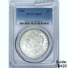 1900 Morgan Dollar PCGS MS65 SILVER