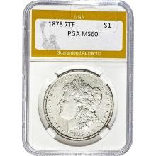 1878 7TF Morgan Dollar PGA MS60
