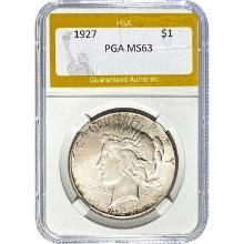 1927 Peace Dollar PGA MS63