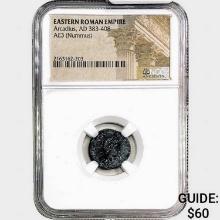East Roman Arcadius, AD 383-408 AE3 Nummus NGC