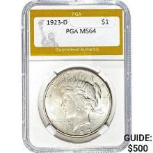 1923-D Peace Dollar PGA MS64