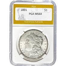 1891 Morgan Silver Dollar PGA MS64