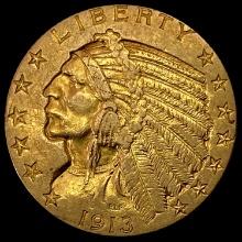 1913 Indian Head $5 Gold Half Eagle UNCIRCULATED