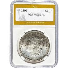1896 Morgan Silver Dollar PGA MS65 PL