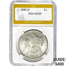 1890-O Morgan Dollar PGA MS64