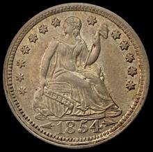 1854 Seated Liberty Half Dime ABOUT UNCIRCULATED