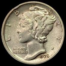 1928 Mercury Dime CLOSELY UNCIRCULATED