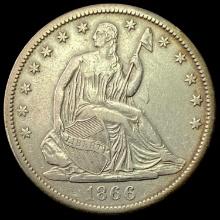 1866-S Seated Liberty Half Dollar NEARLY UNCIRCULATED