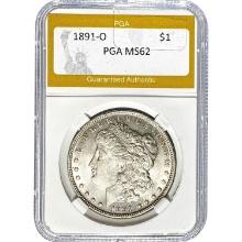 1891-O Morgan Silver Dollar PGA MS62