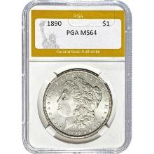1890 Morgan Silver Dollar PGA MS64