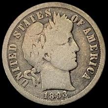 1893-O Barber Dime LIGHTLY CIRCULATED
