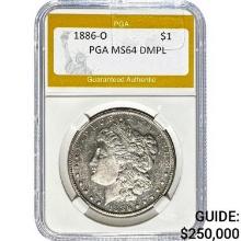 1886-O Morgan Dollar PGA MS64 DMPL