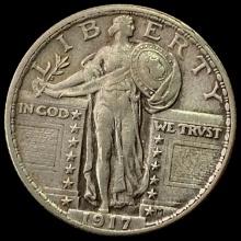 1917-S SILVER Standing Liberty Quarter CHOICE AU