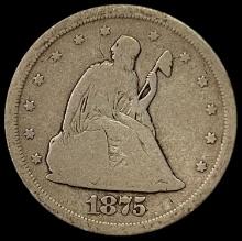 1875-S SILVER Twenty Cent Piece NICELY CIRCULATED