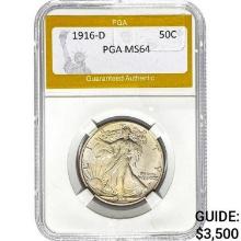 1916-D Walking Liberty Half Dollar PGA M