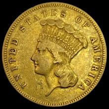 1855 GOLD $3 Indian Princess Head LIGHTLY CIRCULATED