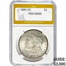 1885-CC Morgan Dollar PGA MS65