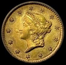 1853 GOLD $1 Liberty Head UNCIRCULATED
