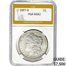1897-O Morgan Silver Dollar PGA MS62