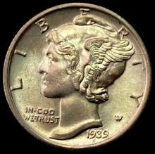 1939 SILVER Mercury Dime GEM BU