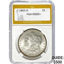1883-O Morgan Dollar PGA MS65+
