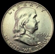 1950 SILVER Franklin Half Dollar GEM BU